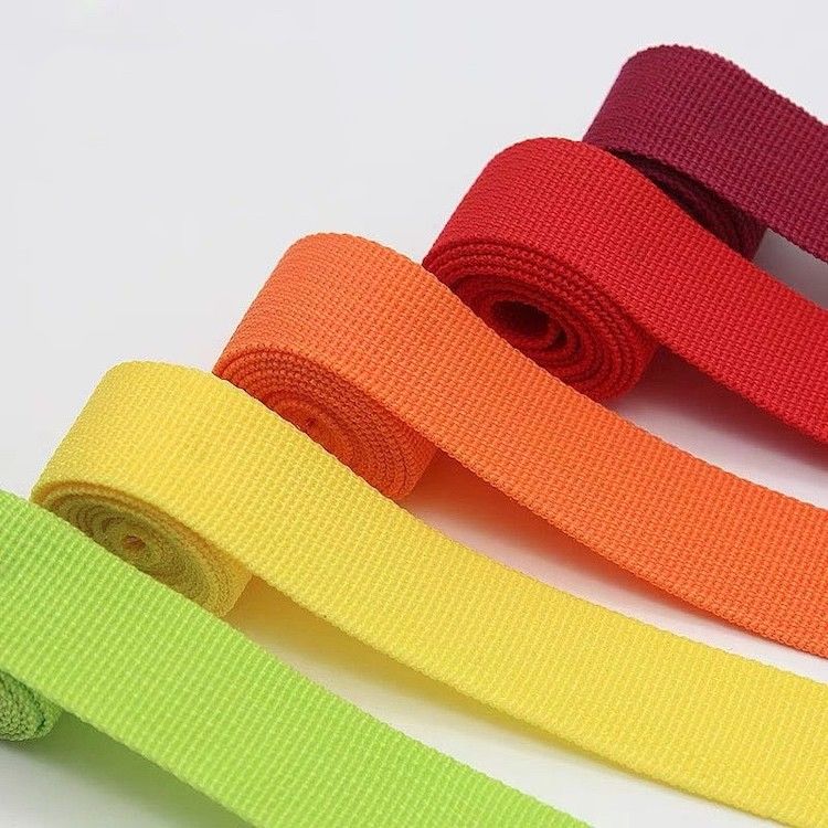 Automotive 10mm Polypropylene Webbing 1 Inch Green Yellow Red